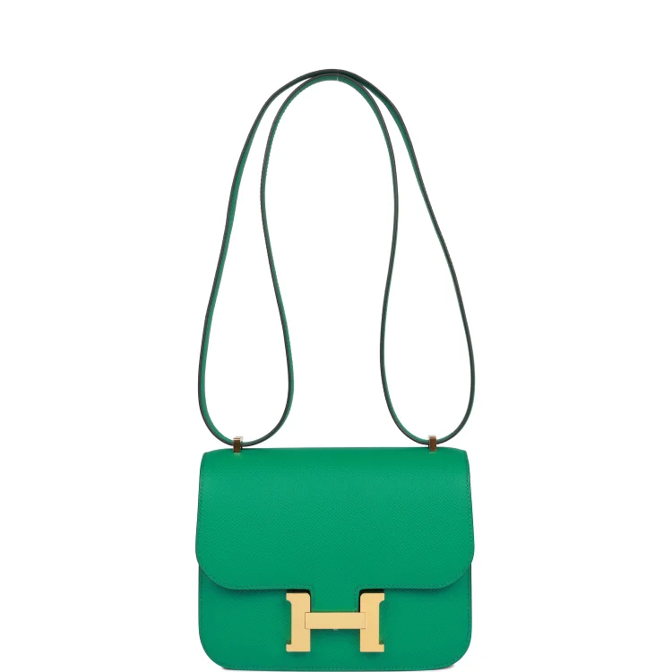 H Constance 18 Vert Jade Epsom Gold Hardware - Image 6