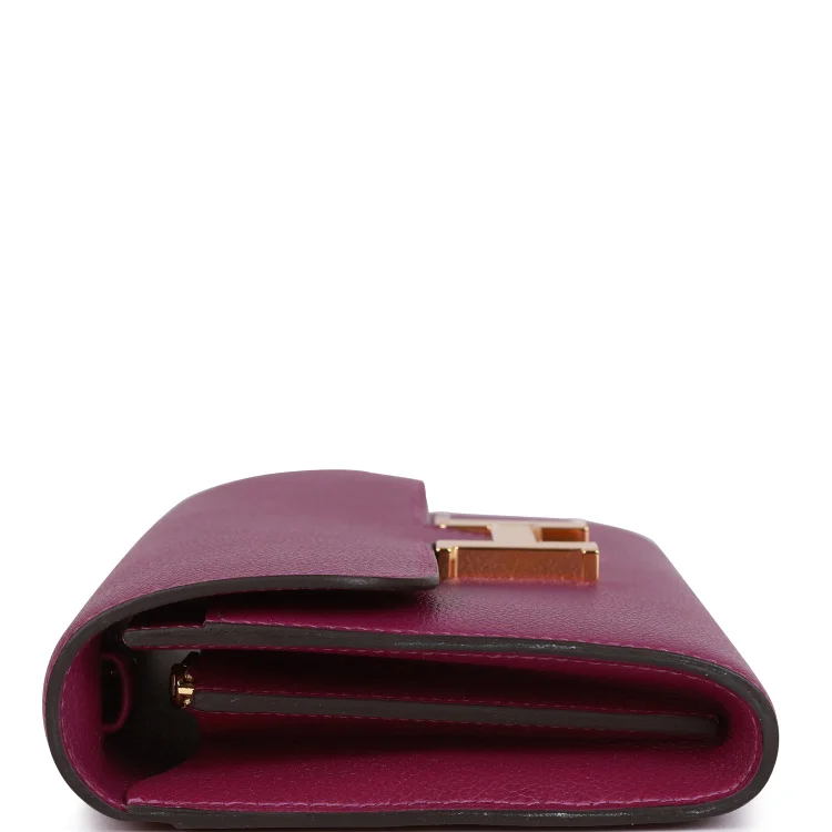 H Constance Wallet To Go Anemone Evercolor Gold Hardware - Image 4