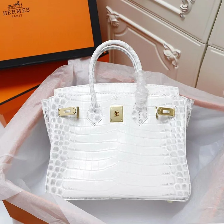 H Birkin 25, 30, 35 Electric Shiny Niloticus Crocodile gold Hardware - Image 7