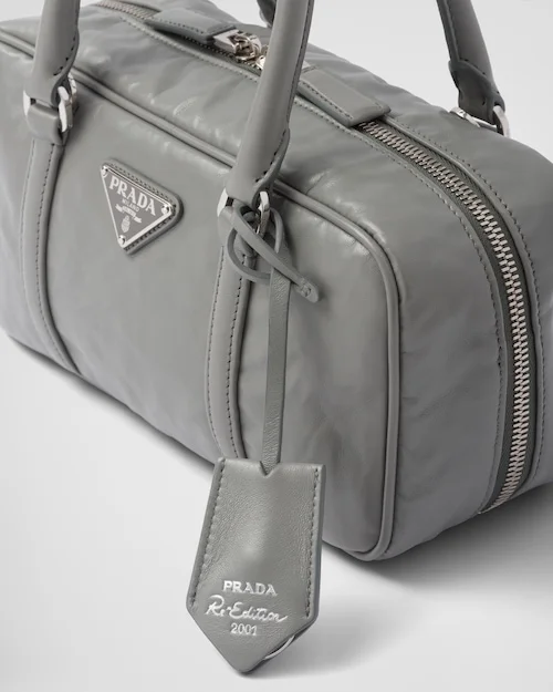 PP Small antique nappa leather top handle bag ?C Slate Gray - Image 2