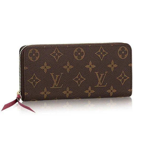 L-bag Monogram Canvas Clemence Wallet M60742 Fuchsia
