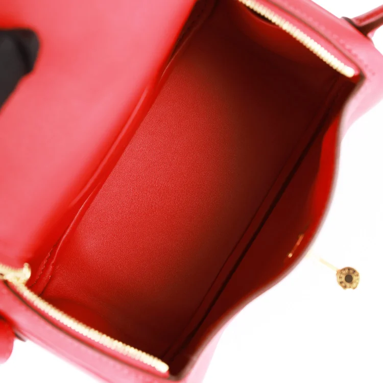 H Mini Lindy Rouge Piment Swift Gold Hardware - Image 8