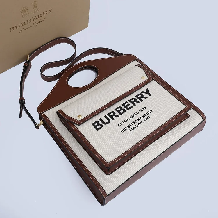 Bur Leather Medium Pocket Bag