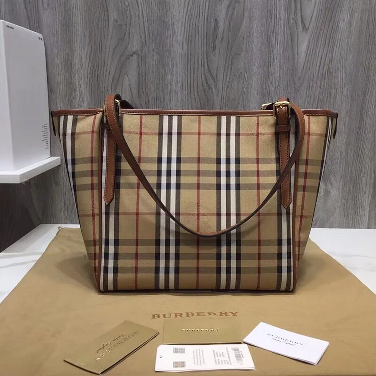 bb The Small Canter Horseferry Check Tote Brown For Women, Women??s Bags 11.6in/29.5cm - Image 5