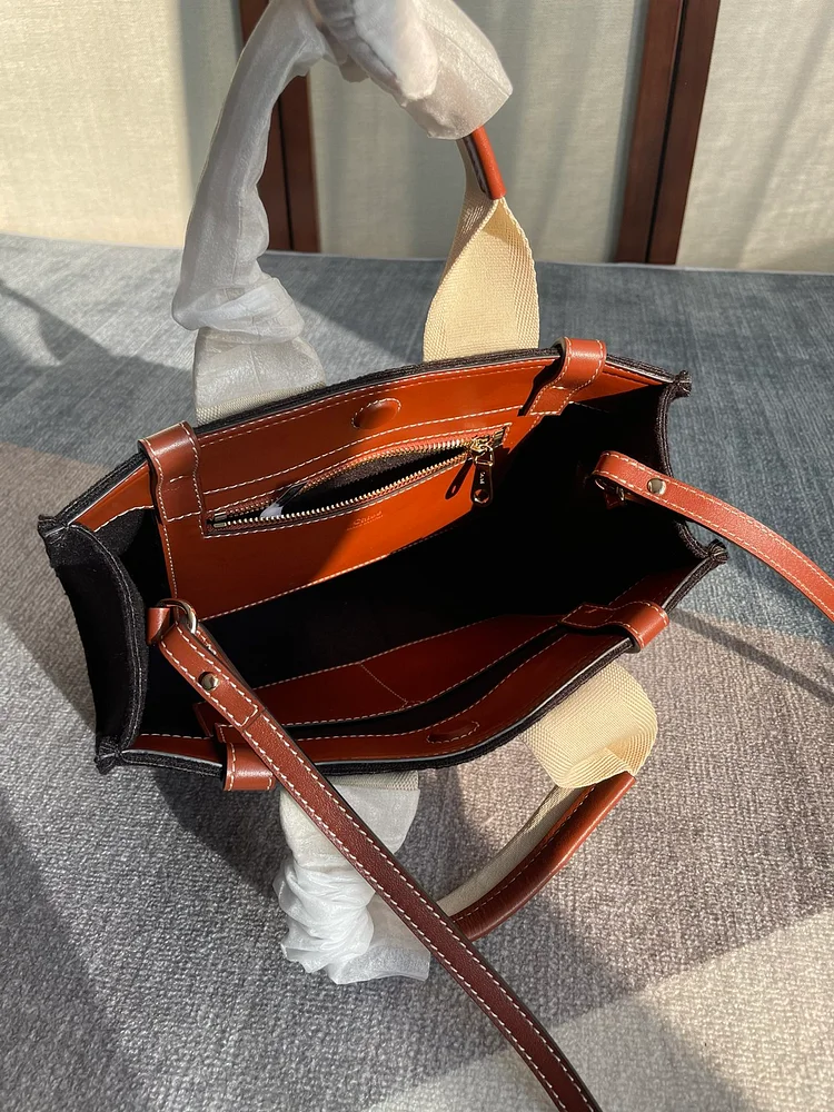 CH winter new styles Woody tote bag brown - Image 7