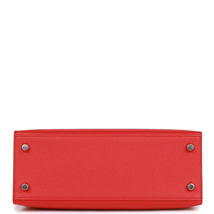 H Kelly Sellier 25 Rouge de Coeur Verso Epsom Palladium Hardware - Image 5