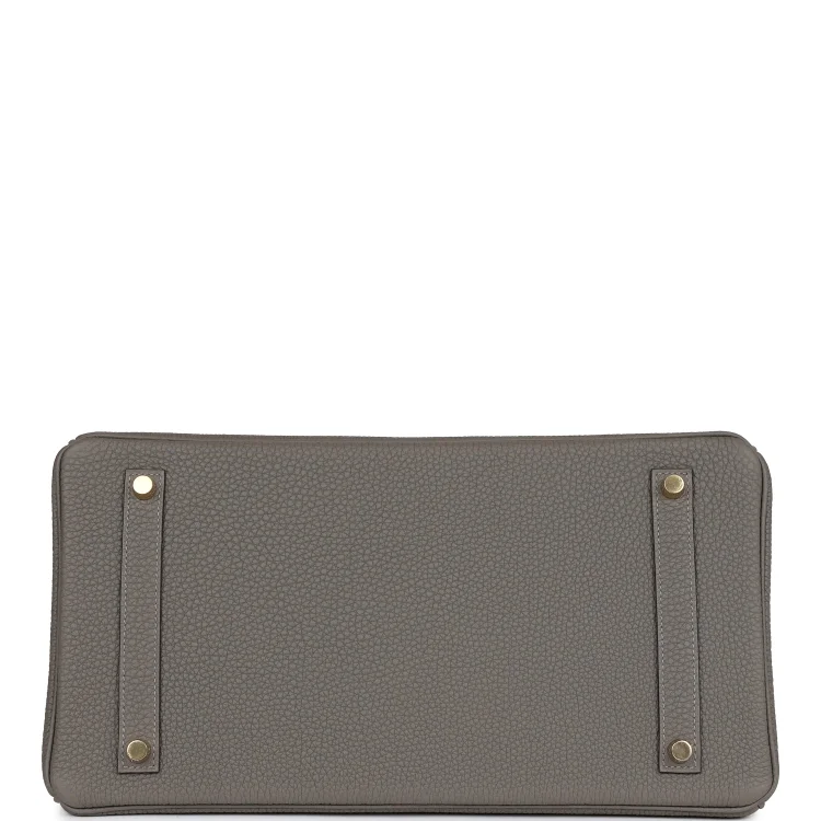 H Birkin 35 Gris Meyer Togo Gold Hardware - Image 5