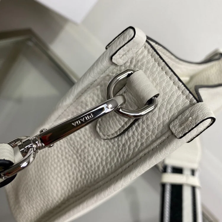 Pra Mini Shoulder Bag White For Women, Women??s Bags 7.9in/20cm - Image 9