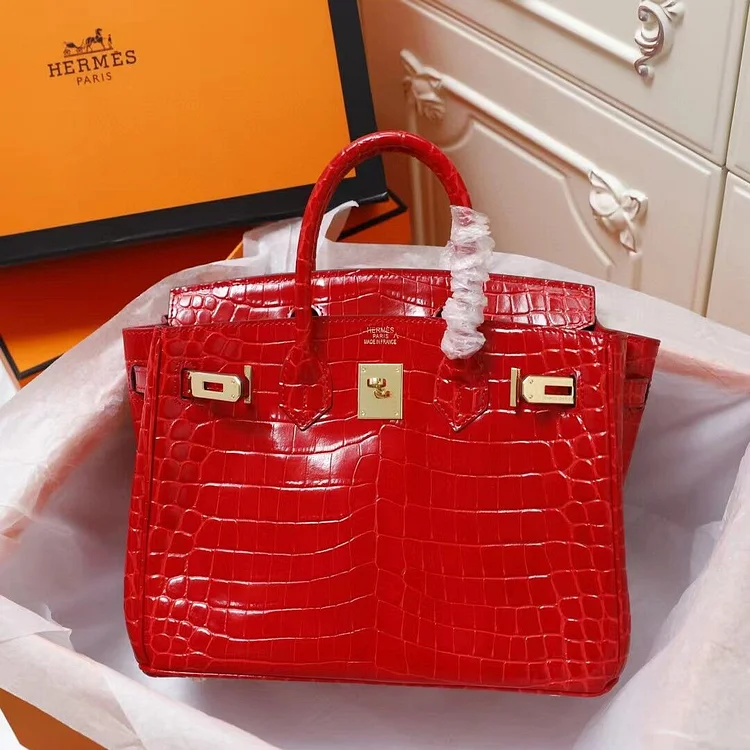 H Birkin 25, 30, 35 Electric Shiny Niloticus Crocodile gold Hardware - Image 4