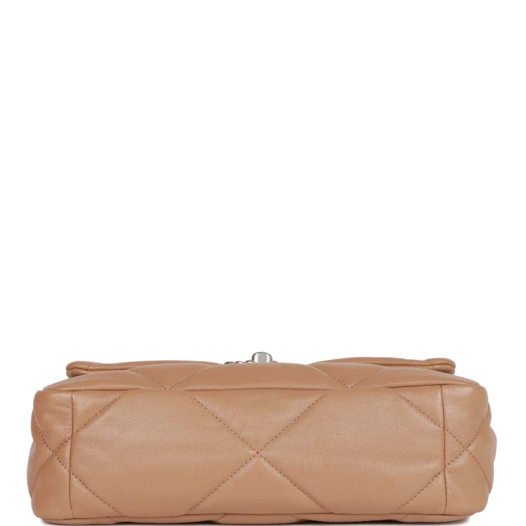 CC Medium 19 Flap Bag Beige Calfskin Mixed Hardware - Image 5