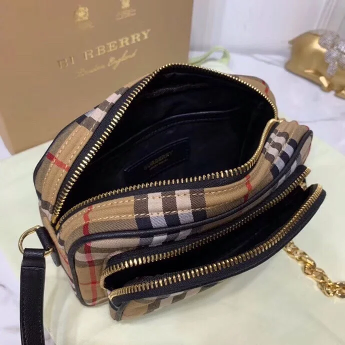 bb Vintage Check Cotton Camera Bag Neutral For Women, Women??s Bags 7.7in/19.5cm - Image 7