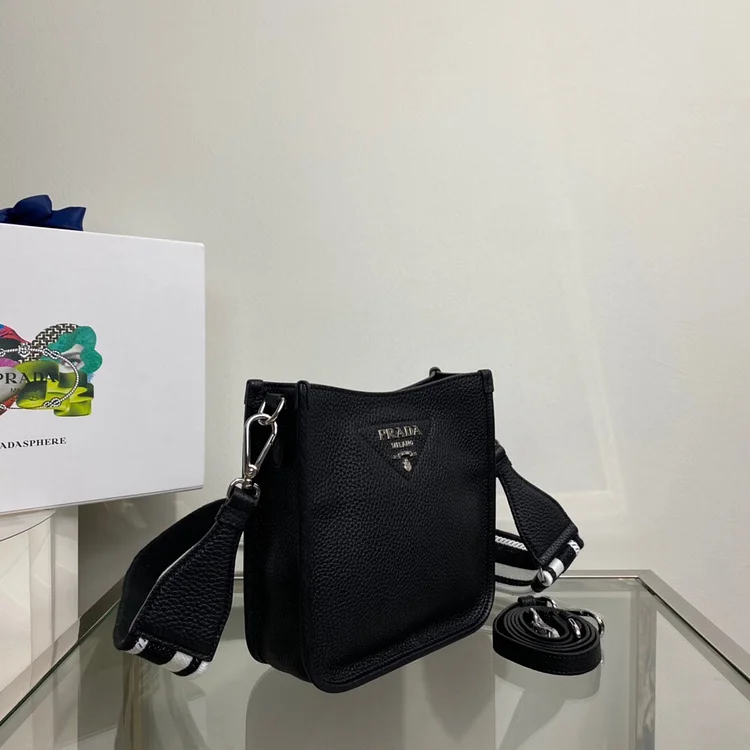 Pra Mini Shoulder Bag Black For Women, Women??s Bags 7.9in/20cm - Image 5