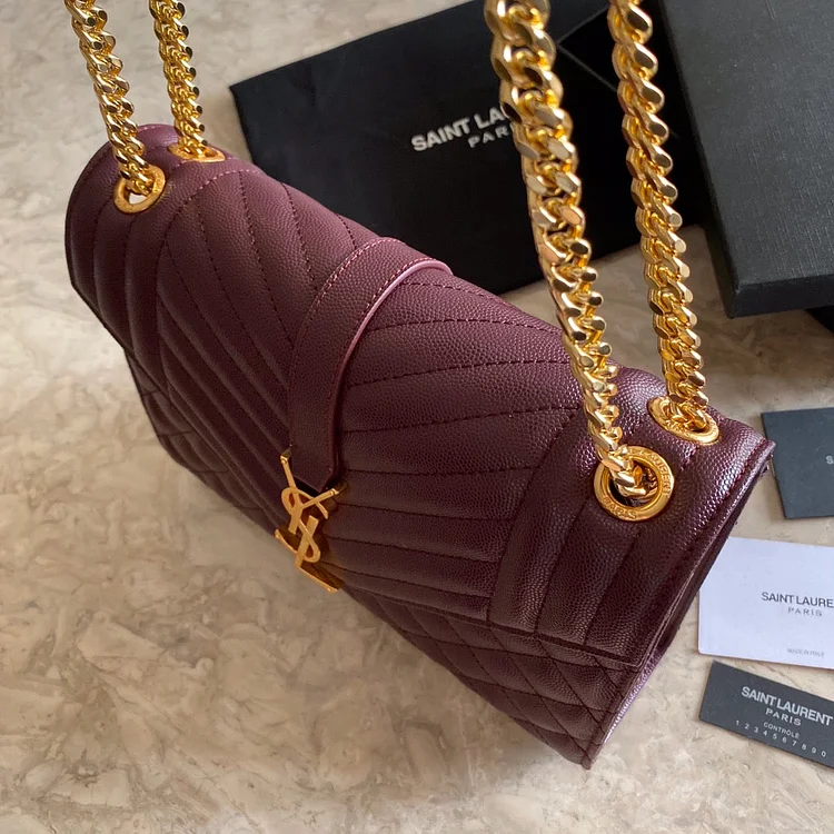 Y Envelope Medium Bag In Mix Matelasse Grain De Poudre Embossed Leather - Image 13