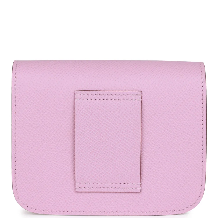 H Constance Slim Wallet Mauve Syestre Epsom Palladium Hardware - Image 3