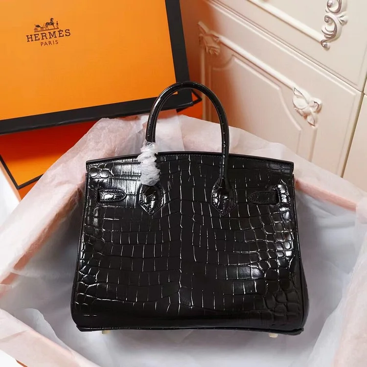 H Birkin 25, 30, 35 Electric Shiny Niloticus Crocodile gold Hardware - Image 25