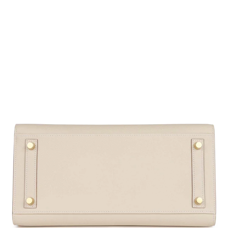 H Birkin Sellier 30 Craie Epsom Gold Hardware - Image 5