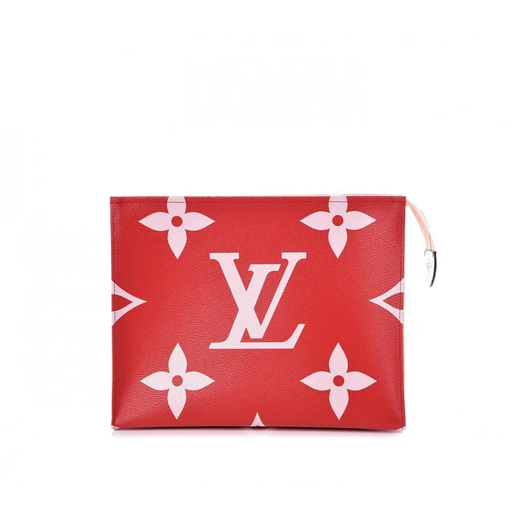L-bag Monogram Giant Toiletry Pouch 26 Rouge