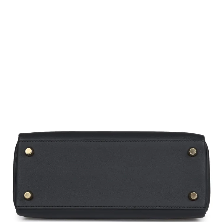 H Colormatic Kelly Retourne 25 Caban, Black and Chai Swift Gold Hardware - Image 5