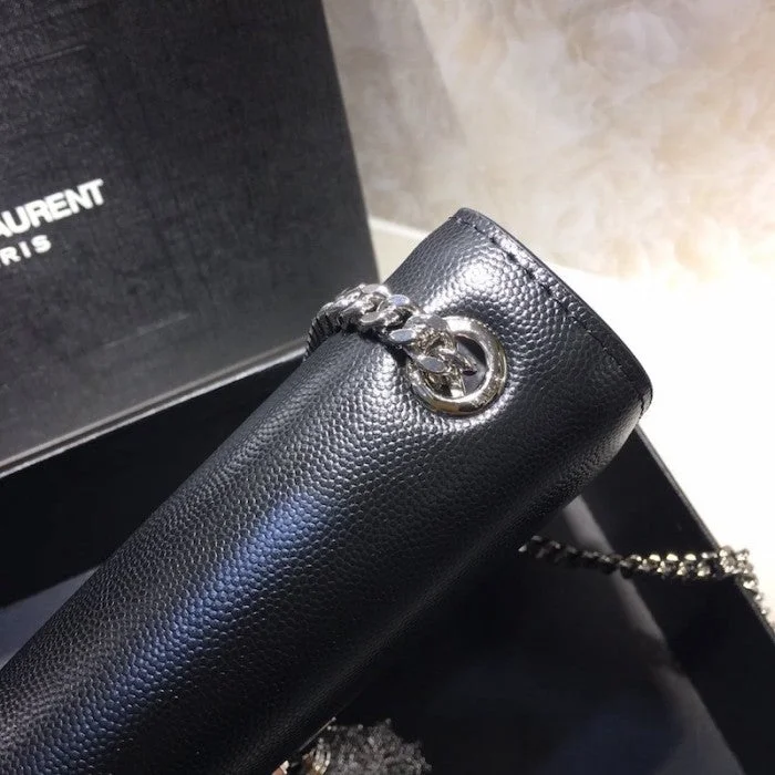 Y Black Kate Medium Leather Shoulder Bag - Image 3