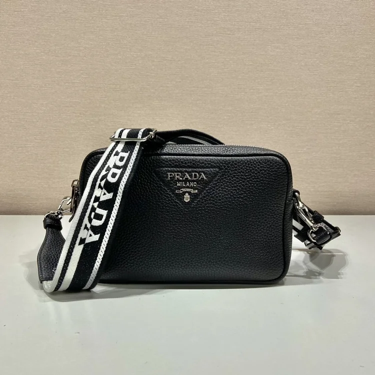 Pra Bag With Shoulder Strap Black For Women, Women??s Bags 8.6in/22cm 1BH082_2DKV_F0002_V_3OM - Image 4