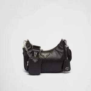 Padded nappa-leather PP Re-Edition shoulder bag ?C Black
