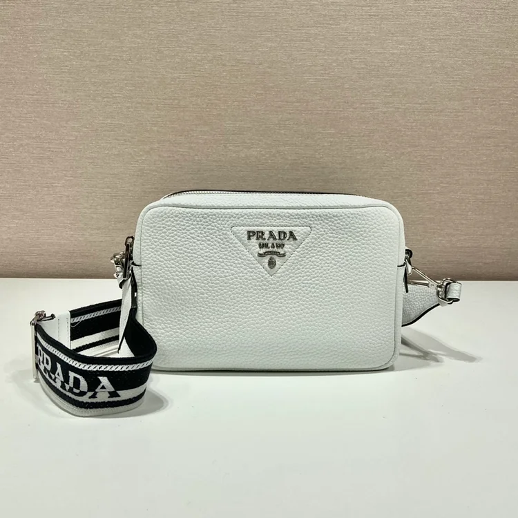 Pra Bag With Shoulder Strap White For Women, Women??s Bags 8.6in/22cm 1BH082_2DKV_F0009_V_3OM - Image 4