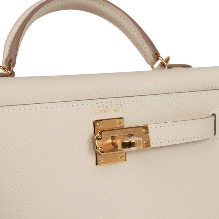 H Kelly Sellier 20 Craie Epsom Gold Hardware - Image 6