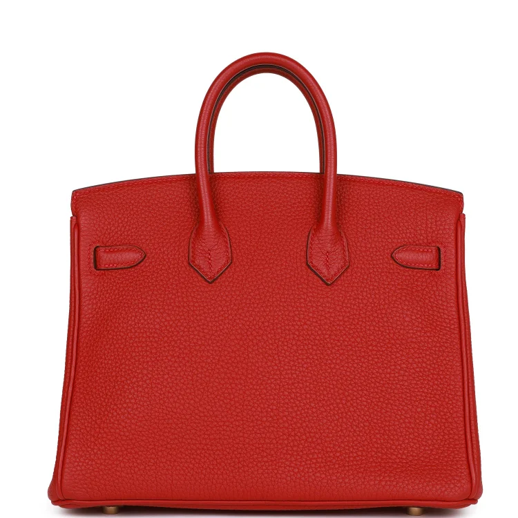 H Birkin 25 Rouge Vif Togo Gold Hardware - Image 3