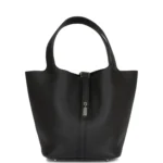 H Black Clemence Picotin Lock 22cm Palladium Hardware