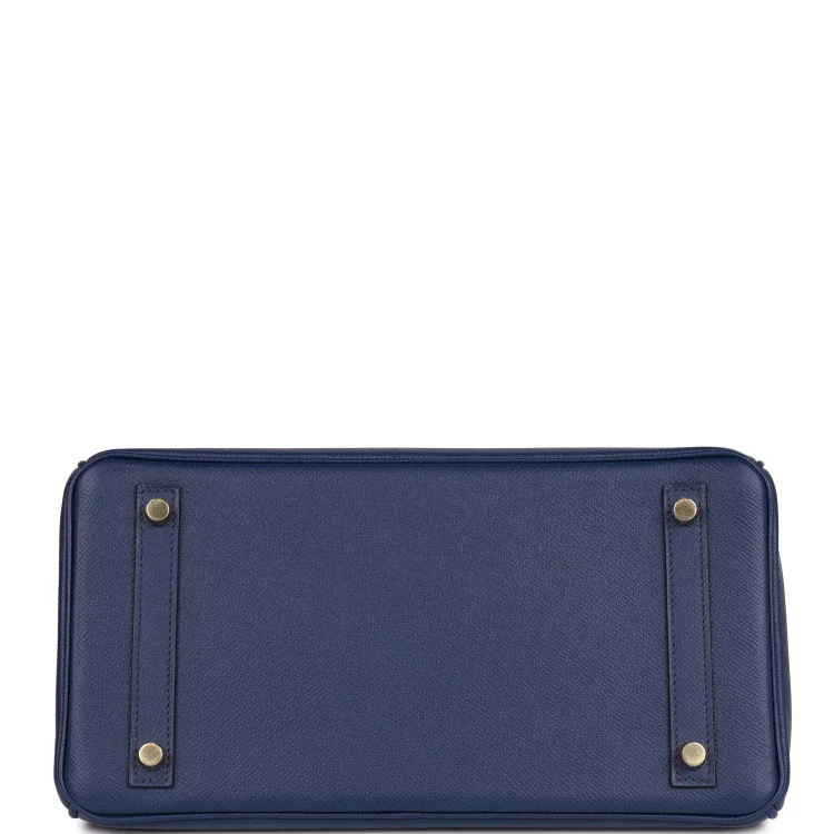H Birkin 30 Bleu Saphir Epsom Gold Hardware - Image 5