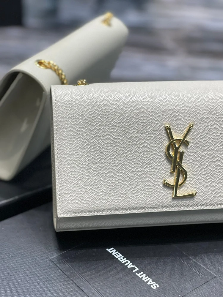 Y Kate Medium In Grain Poudre embossed Leather Bag 2 colours - Image 10