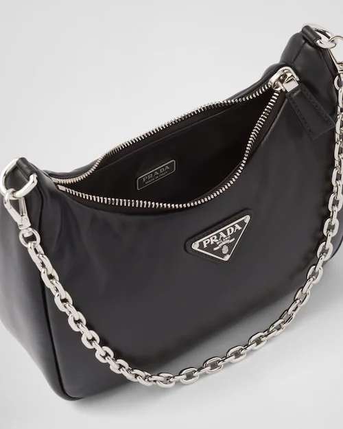 Padded nappa-leather PP Re-Edition shoulder bag ?C Black - Image 3