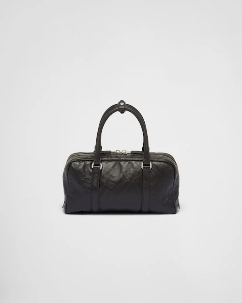 PP Antique nappa leather multi-pocket top-handle bag ?C Black - Image 5