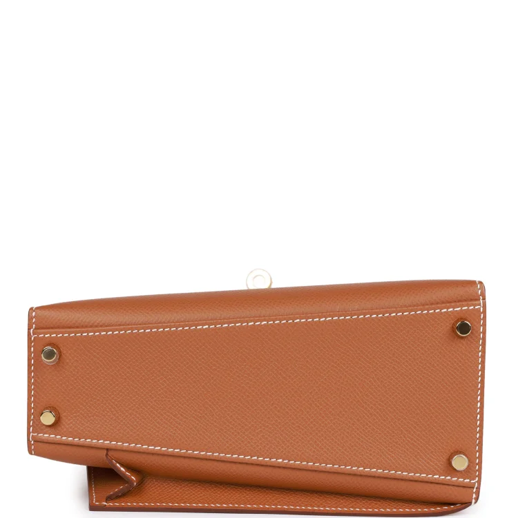 H Kelly Sellier en Desordre 20 Gold Epsom Gold Hardware - Image 7