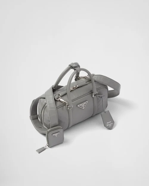 PP Small antique nappa leather top handle bag ?C Slate Gray - Image 4