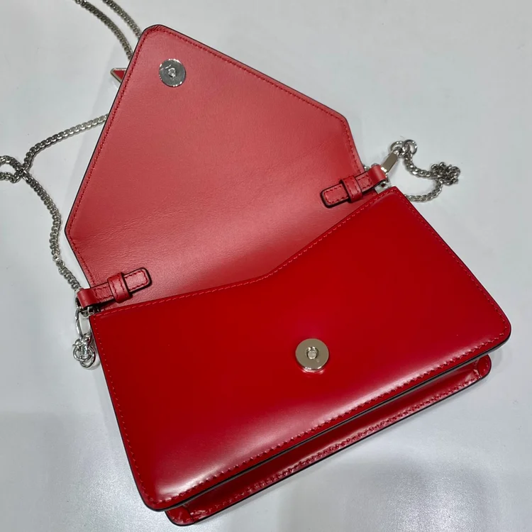 Pra Brushed Shoulder Bag Red For Women, Women??s Bags 6.7in/17cm 1BH189_ZO6_F02SB_V_5KO - Image 4