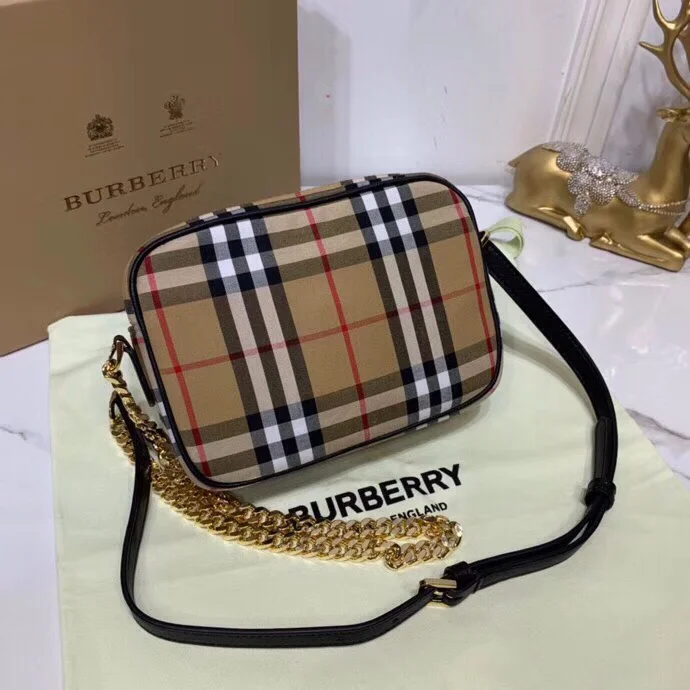 bb Vintage Check Cotton Camera Bag Neutral For Women, Women??s Bags 7.7in/19.5cm - Image 8