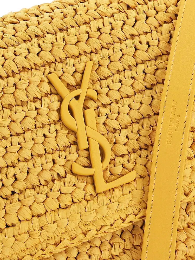 Y Niki Medium Chain Bag in Raffia and Leather - Image 2