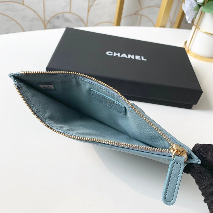 cc 19 Matelasse Phone and Card Case Light Blue Bag For Women 19cm/7.5in - Image 3