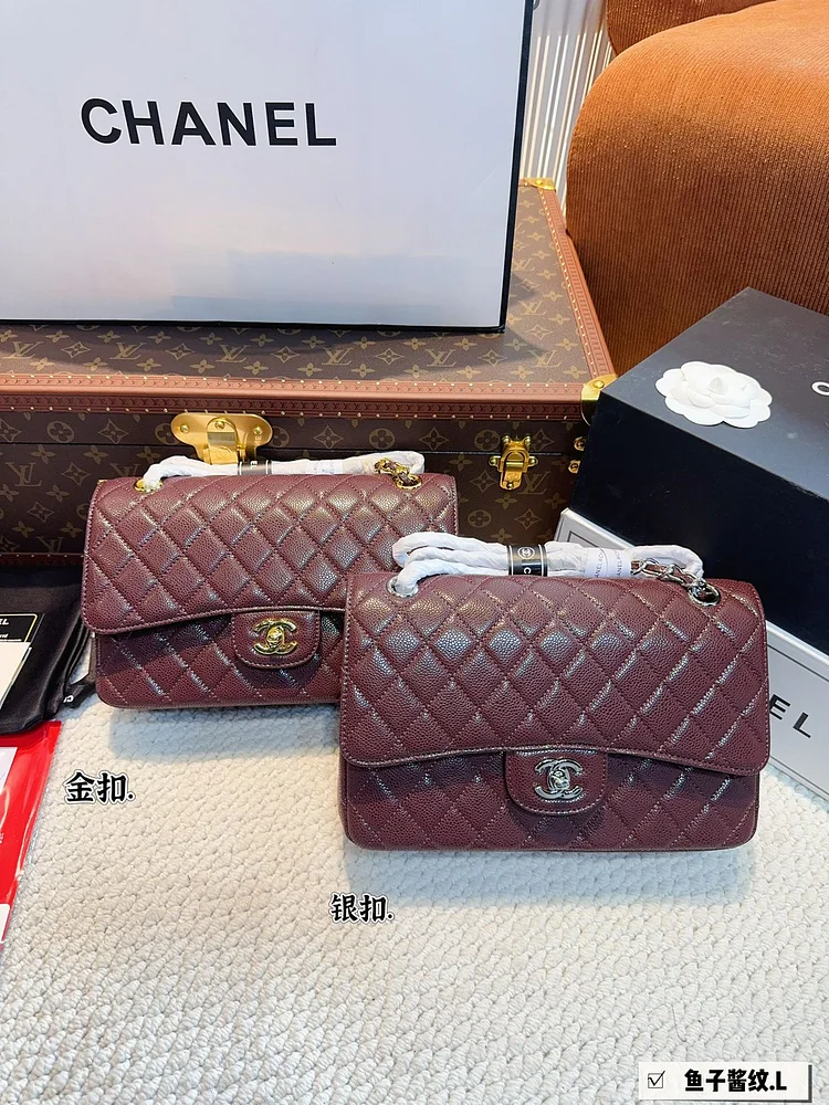 CC new arrival cf bag caviar leather size; 26*6*17cm - Image 5