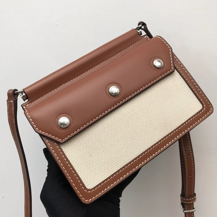 bb Mini Horseferry Print Title Bag With Pocket Detail Malt Brown For Women, Women??s Bags 7.5in/19cm 80146111 - Image 2